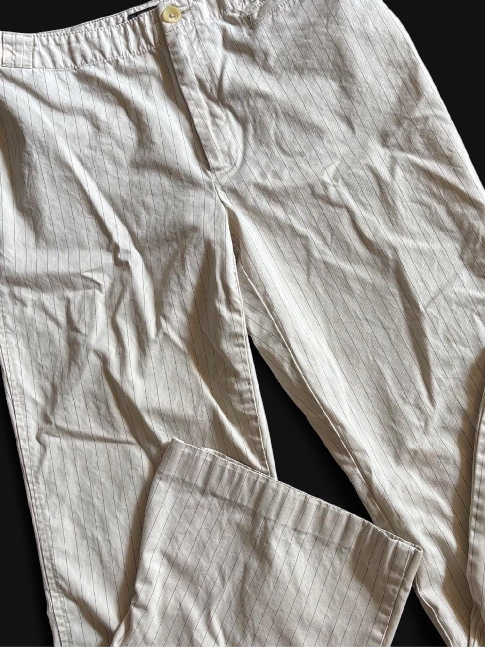 Banana Republic Cream Pinstripe Pants